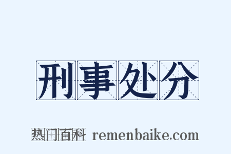 刑事处分是什么意思的图片
